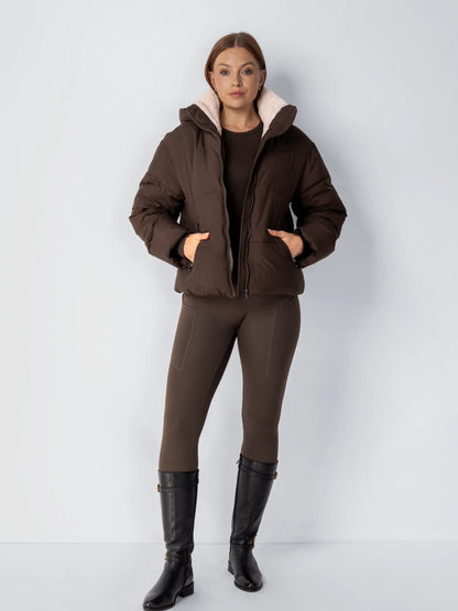 Jacket Women - Short Puffer with Removable Hood