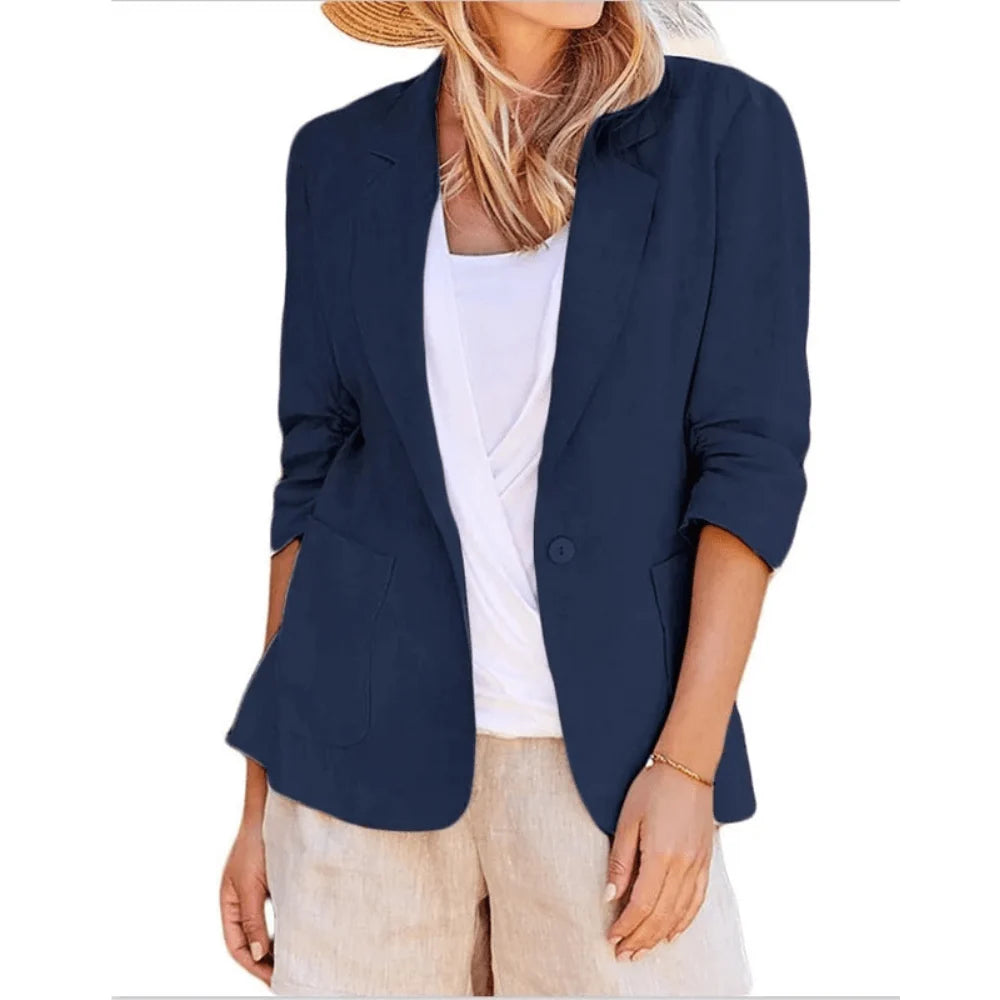 Jacket Women - Single Breasted Casual Relaxed Fit
