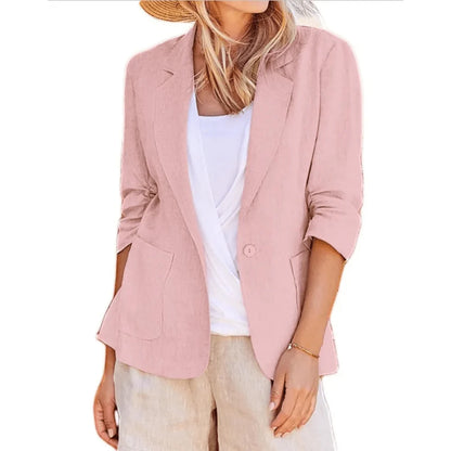 Jacket Women - Single Breasted Casual Relaxed Fit
