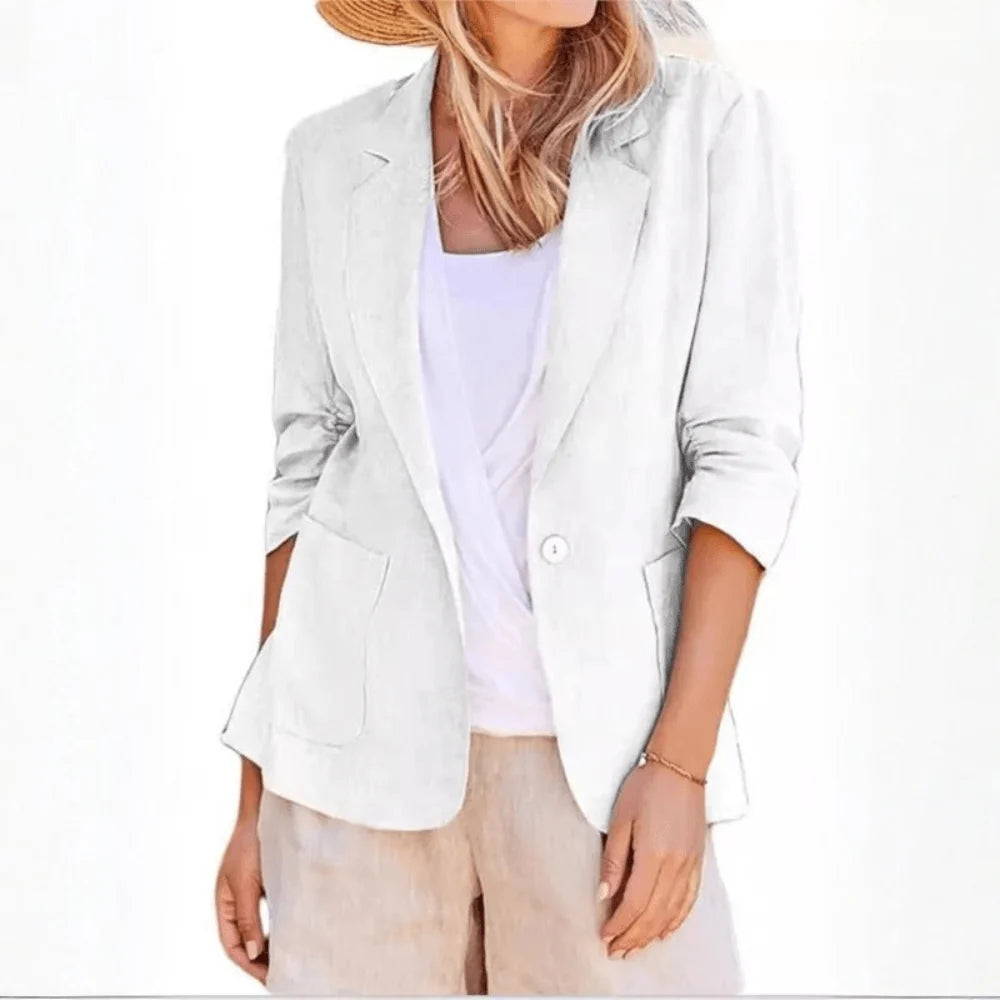 Jacket Women - Single Breasted Casual Relaxed Fit