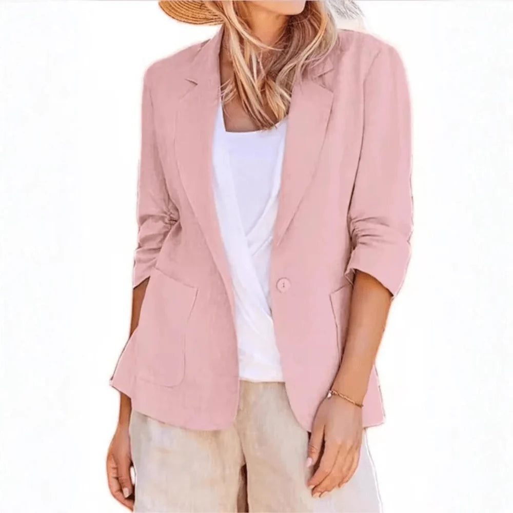Jacket Women - Single Breasted Casual Relaxed Fit