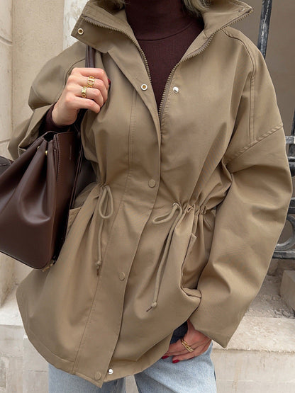 Jacket Women - Utility Jacket with Drawstring Waist