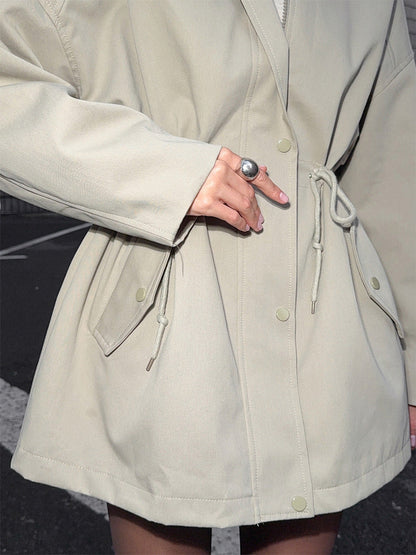 Jacket Women - Utility Jacket with Drawstring Waist