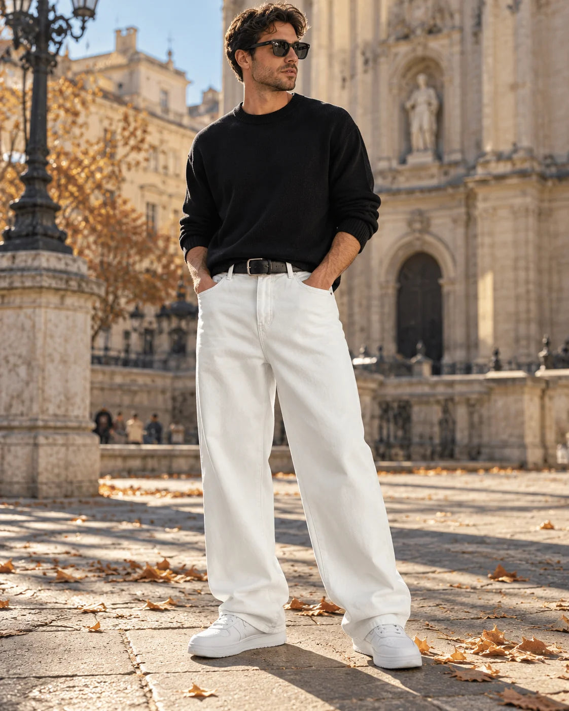 Jeans Men - Baggy Relaxed Fit Denim with Wide Legs