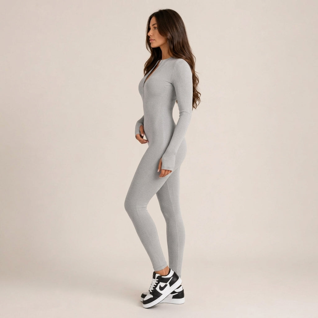 Jumpsuit Women - Seamless Long Sleeve Sport Fit