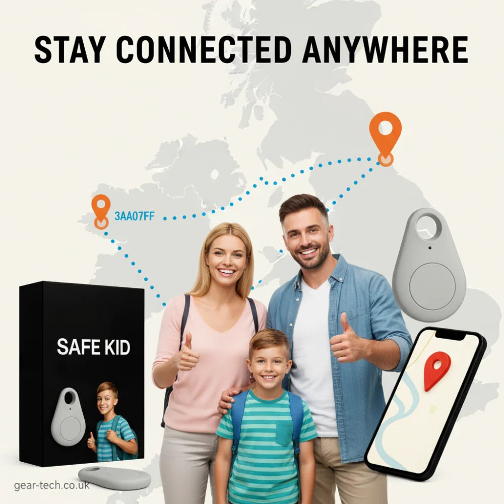 Kids' GPS Tracker – real-time location, waterproof, SOS button