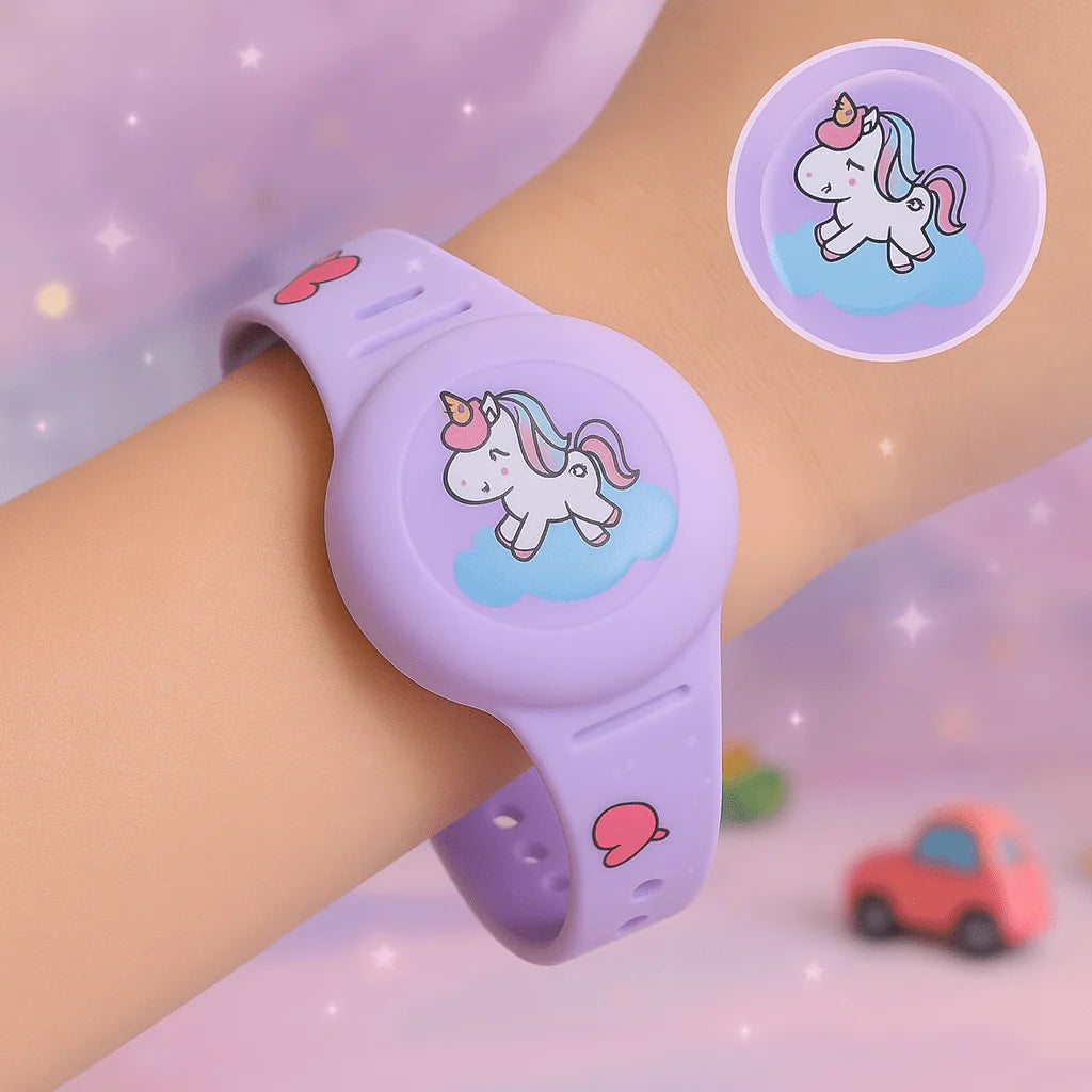 Kids GPS Wristband – colourful, adjustable strap, lightweight
