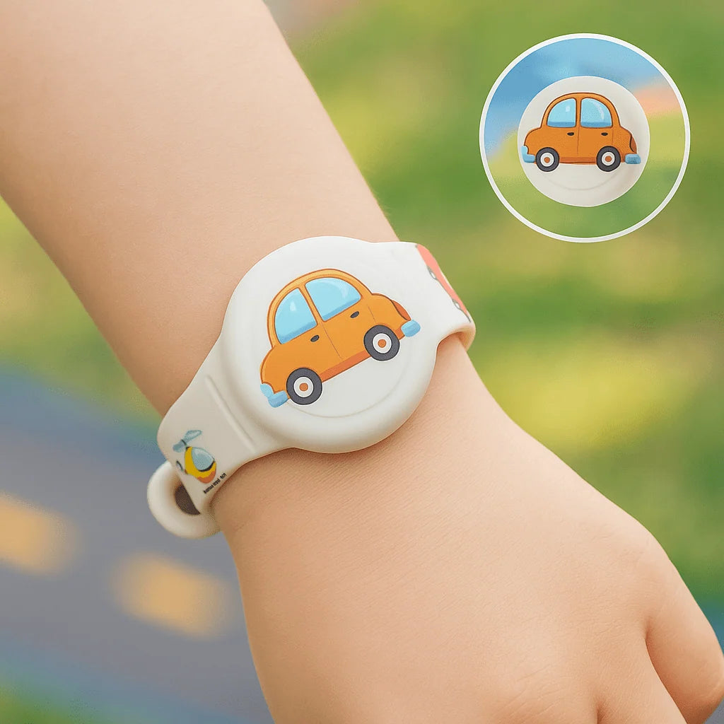 Kids GPS Wristband – colourful, adjustable strap, lightweight