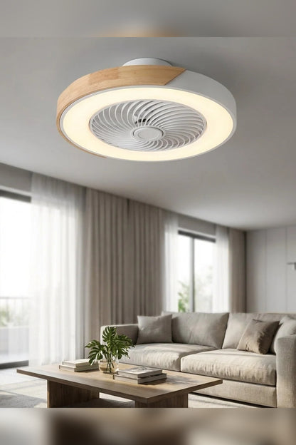 LED Ceiling Light – bladeless fan, integrated light, round