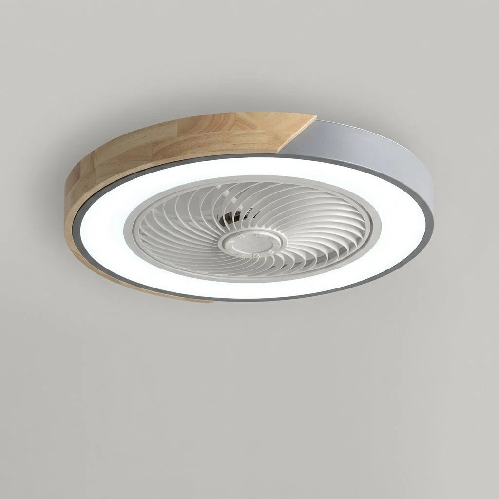 LED Ceiling Light – bladeless fan, integrated light, round