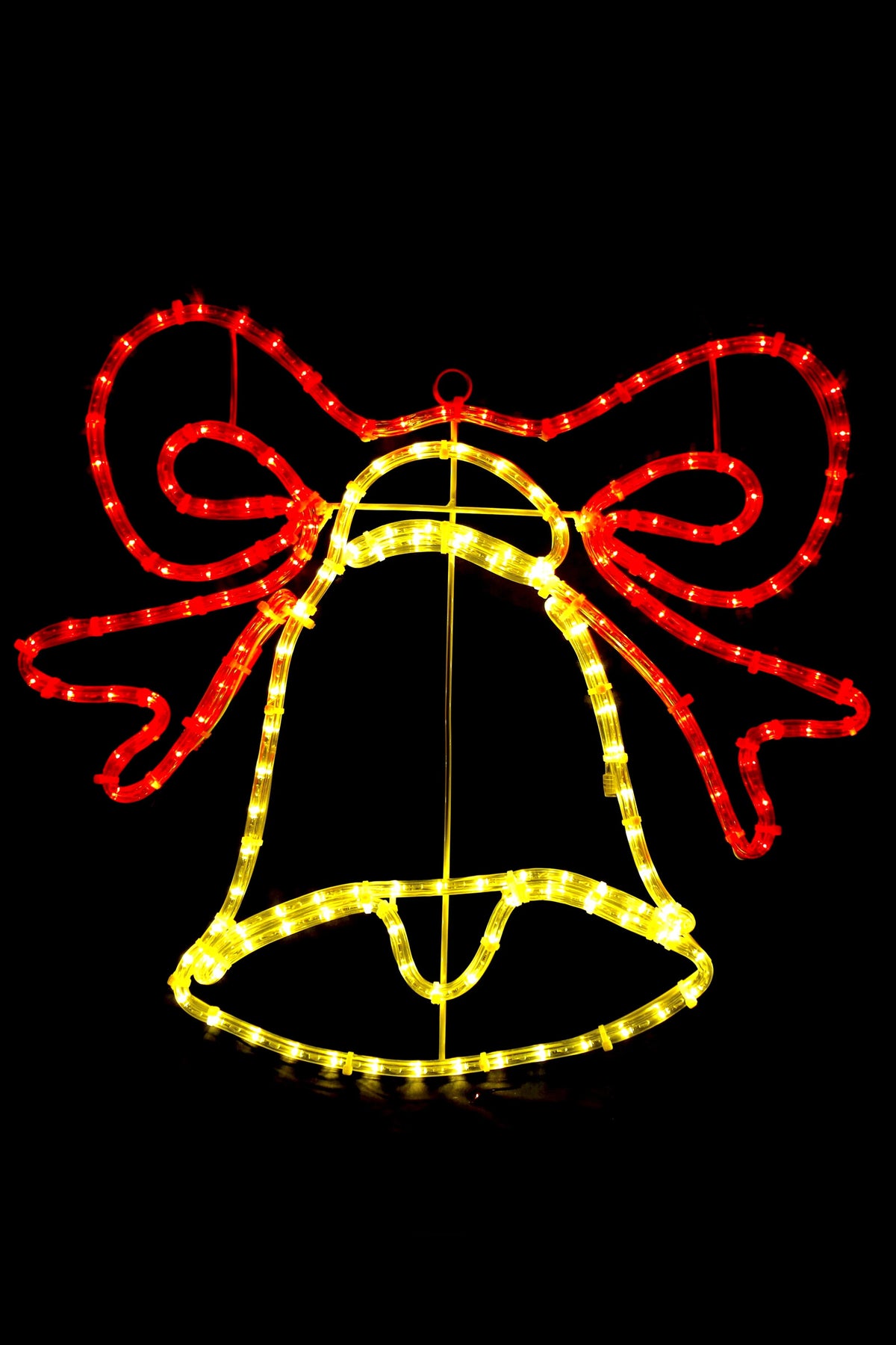 LED Christmas Bell – outdoor decoration motif, warm white and red