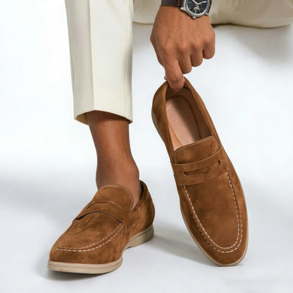 Loafers Men - Slip-On with Decorative Band Detail