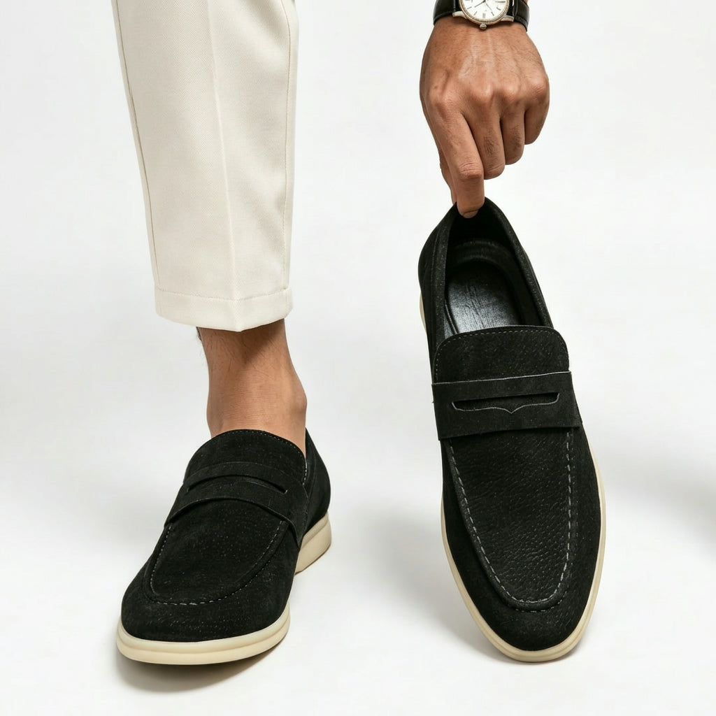 Loafers Men - Slip-On with Decorative Band Detail