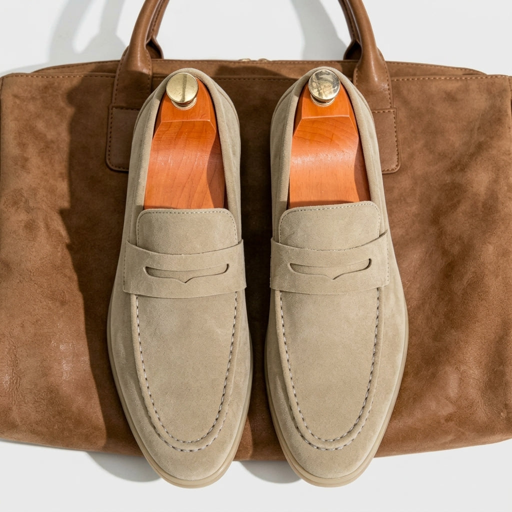 Loafers Men - Slip-On with Decorative Band Detail