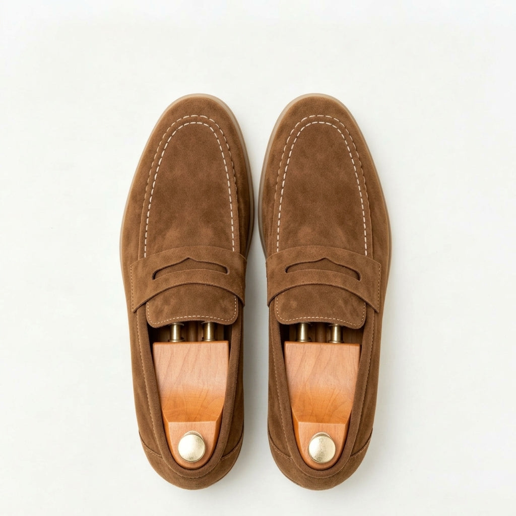 Loafers Men - Slip-On with Decorative Band Detail