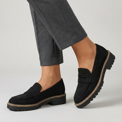 Loafers Women - Penny Loafers with Chunky Cleated Sole