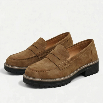 Loafers Women - Penny Loafers with Chunky Cleated Sole