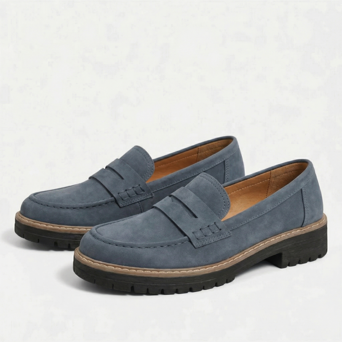 Loafers Women - Penny Loafers with Chunky Cleated Sole