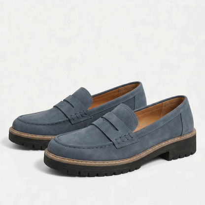 Loafers Women - Penny Loafers with Chunky Cleated Sole