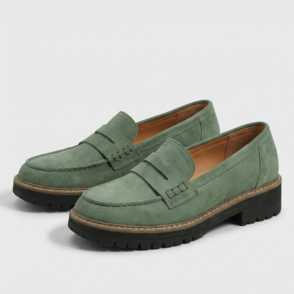 Loafers Women - Penny Loafers with Chunky Cleated Sole