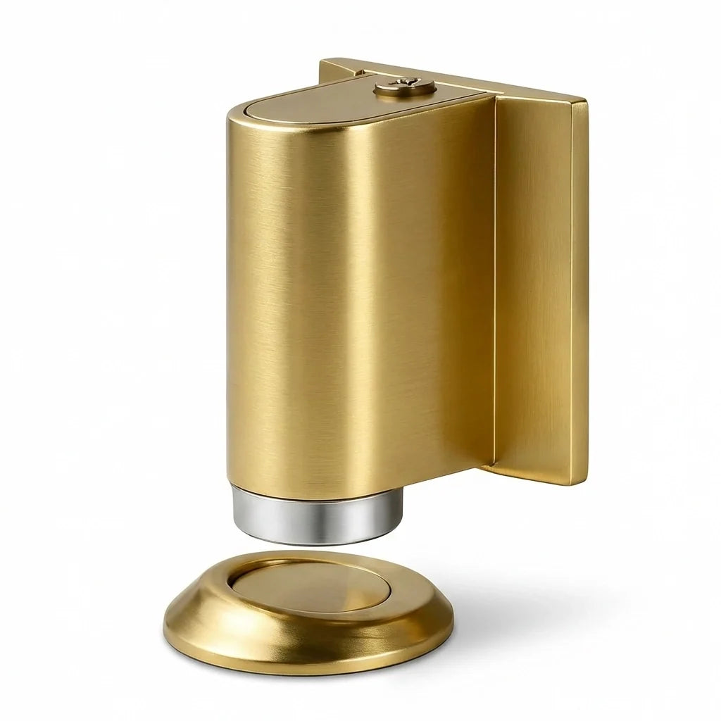 Magnetic Door Stopper – silent hold, slim mount, wall protection