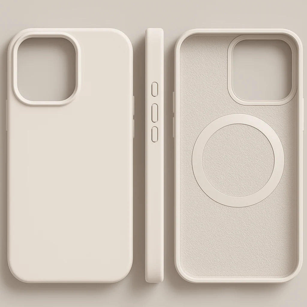 Magnetic Silicone Case – soft-touch finish, slim profile, nine colours