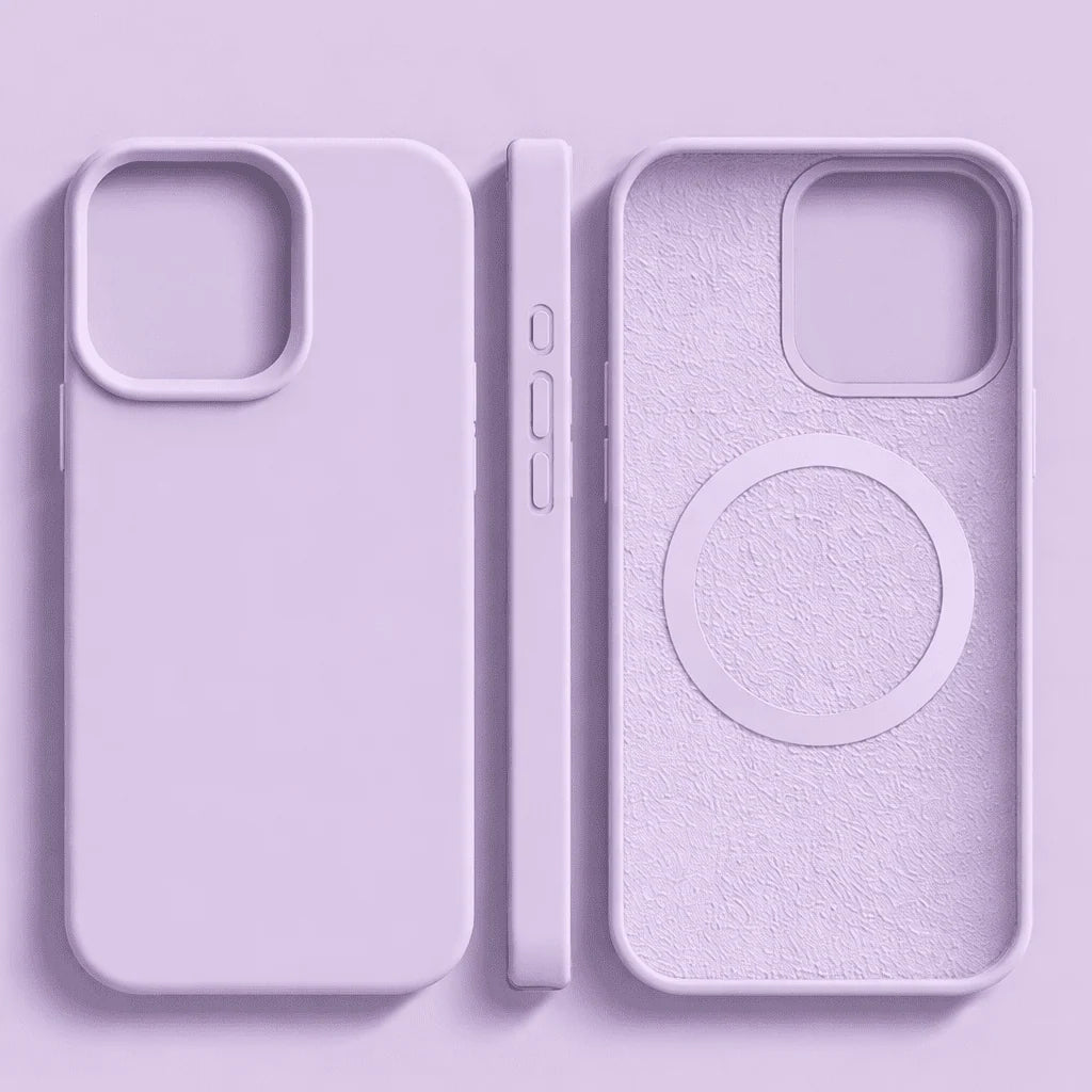 Magnetic Silicone Case – soft-touch finish, slim profile, nine colours