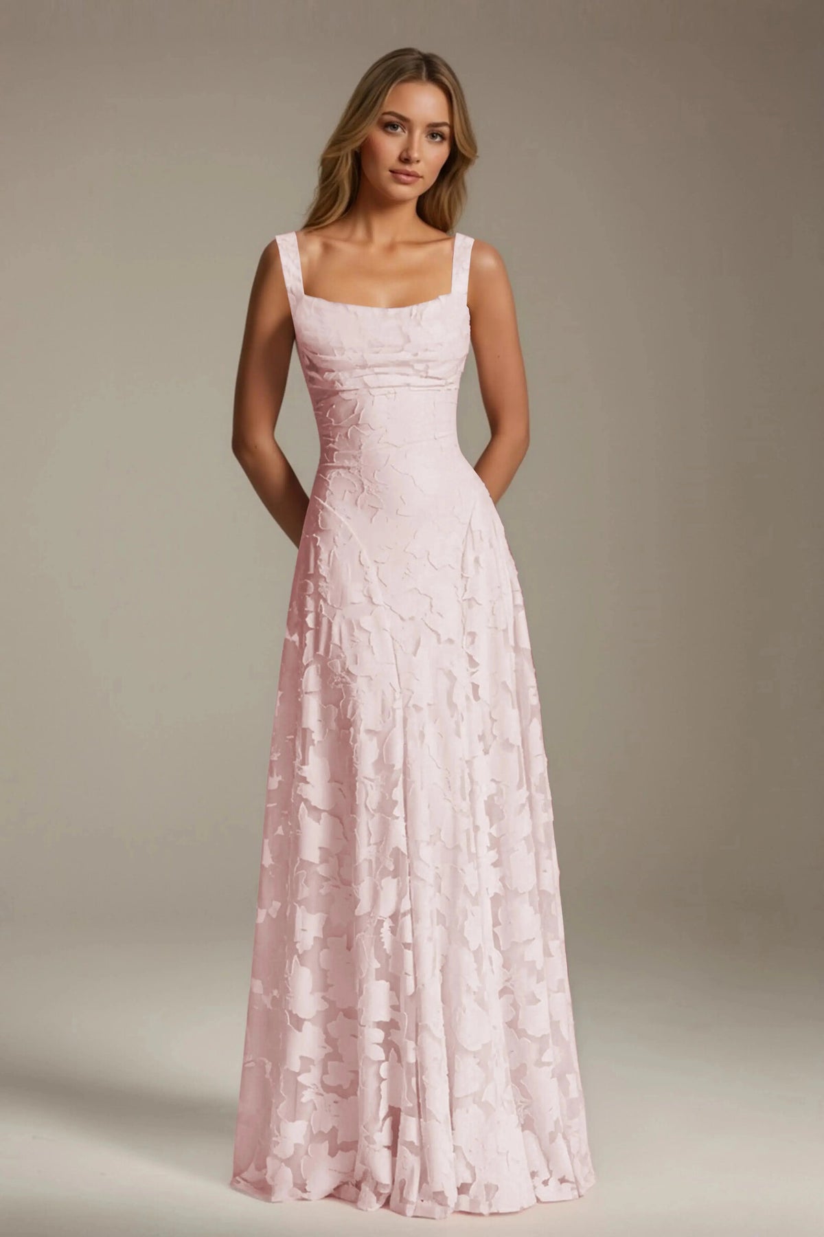 Maxi Dress Women - Floral Lace A-Line Bridesmaid Gown