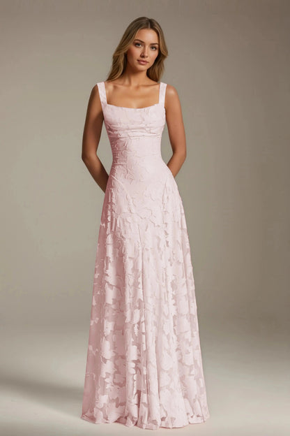 Maxi Dress Women - Floral Lace A-Line Bridesmaid Gown