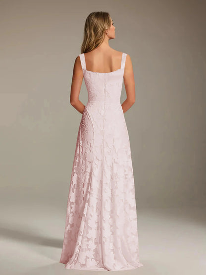 Maxi Dress Women - Floral Lace A-Line Bridesmaid Gown