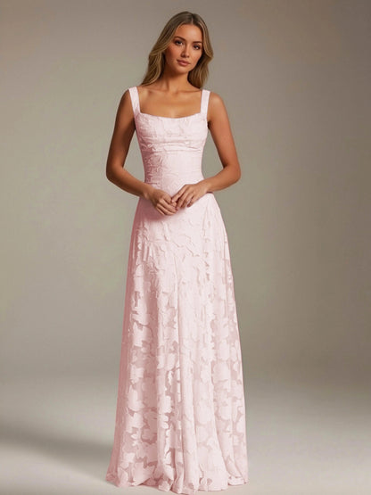 Maxi Dress Women - Floral Lace A-Line Bridesmaid Gown