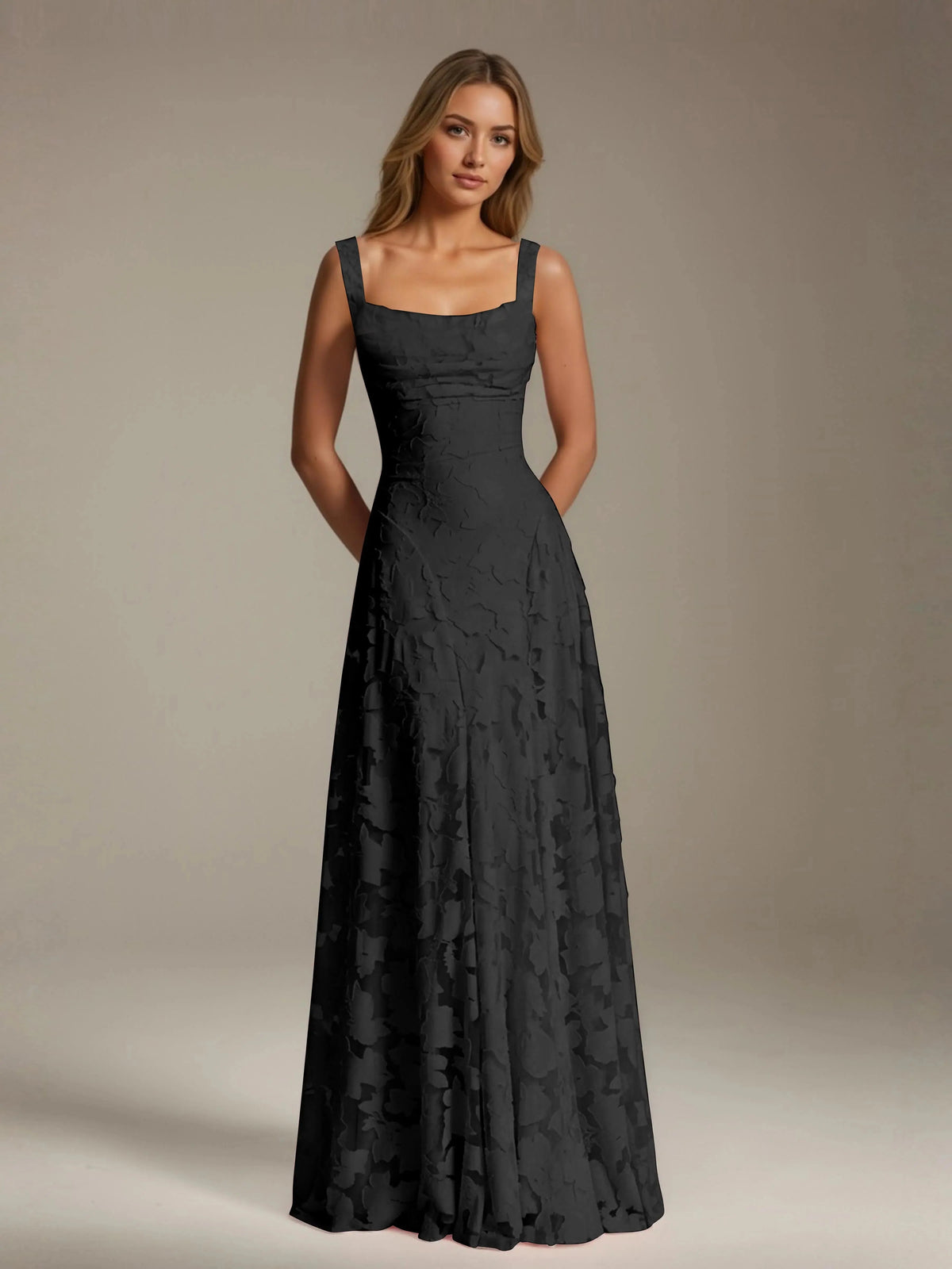 Maxi Dress Women - Floral Lace A-Line Bridesmaid Gown