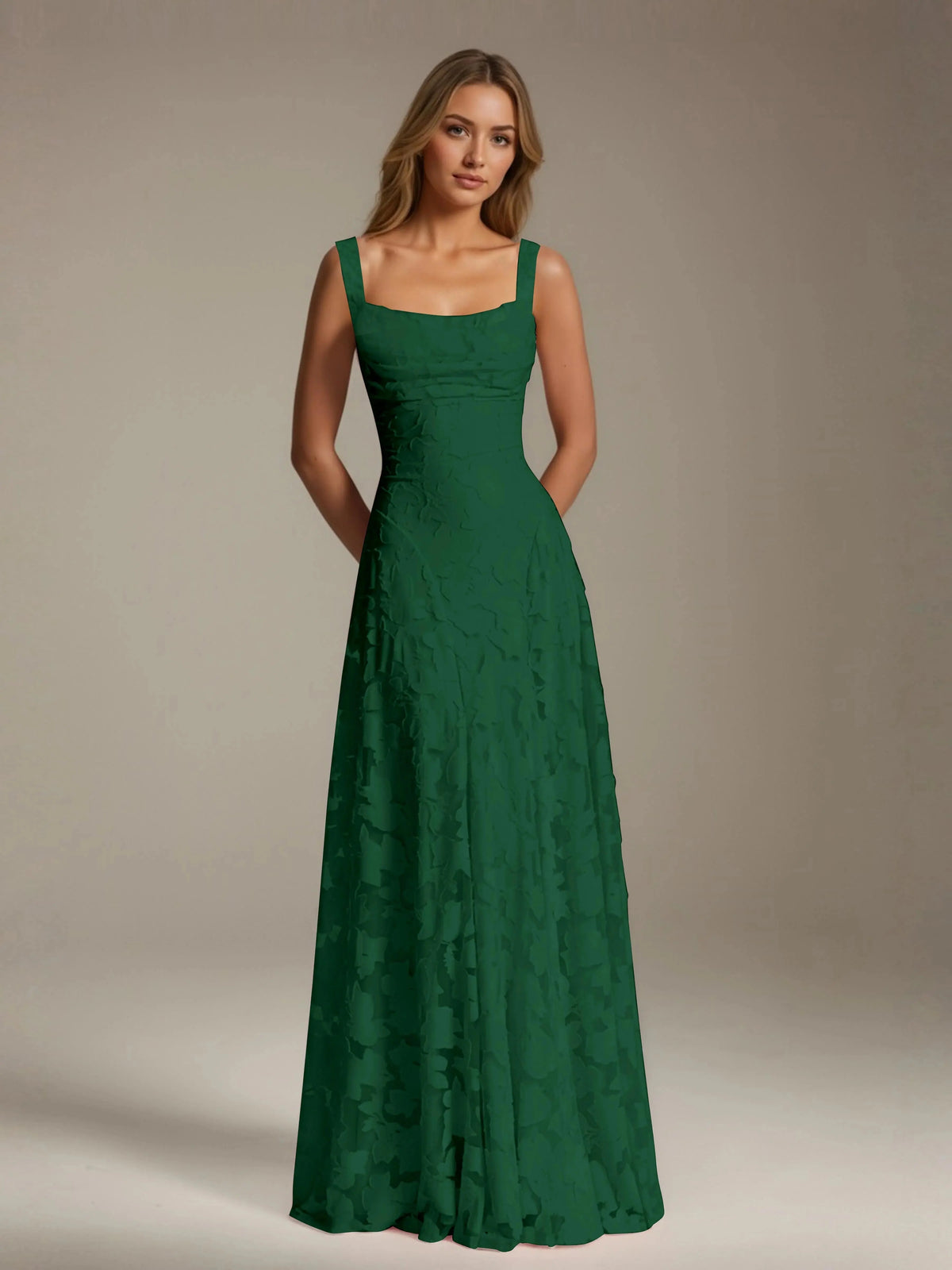 Maxi Dress Women - Floral Lace A-Line Bridesmaid Gown
