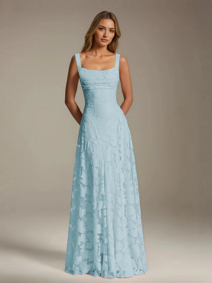 Maxi Dress Women - Floral Lace A-Line Bridesmaid Gown