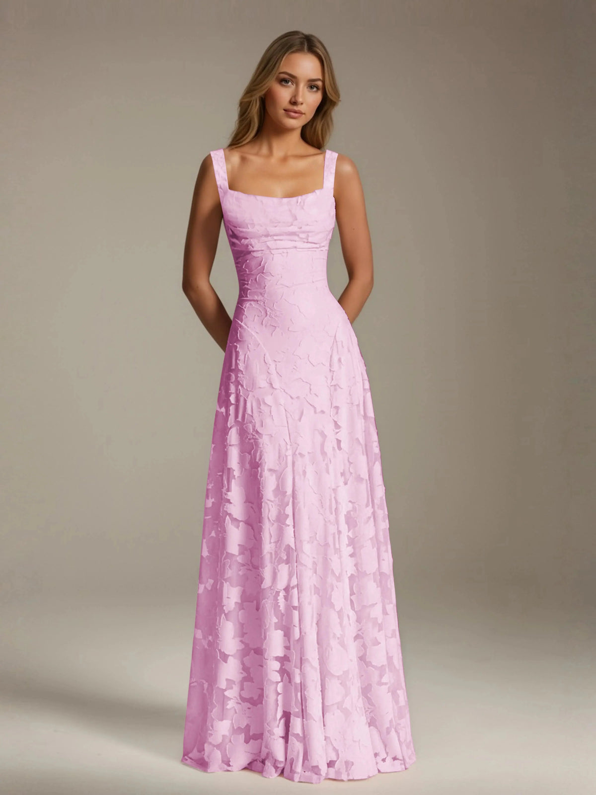 Maxi Dress Women - Floral Lace A-Line Bridesmaid Gown