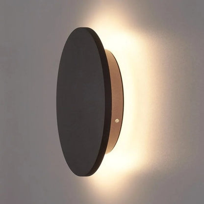 Modern Round Halo Wall Light – backlit glow, warm white, slim profile