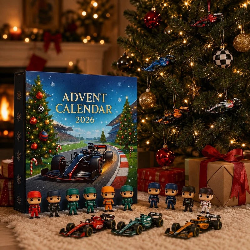 Motorsport Advent Calendar – navy blue, racing theme, 24 surprises