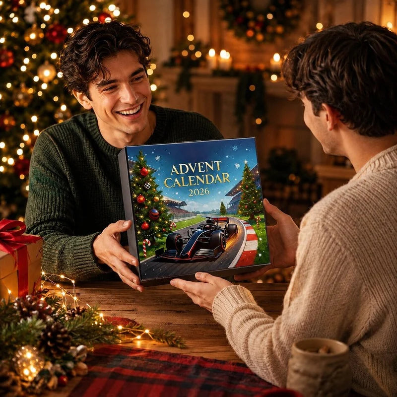 Motorsport Advent Calendar – navy blue, racing theme, 24 surprises