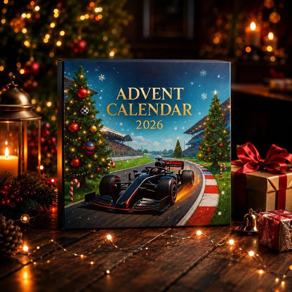 Motorsport Advent Calendar – navy blue, racing theme, 24 surprises