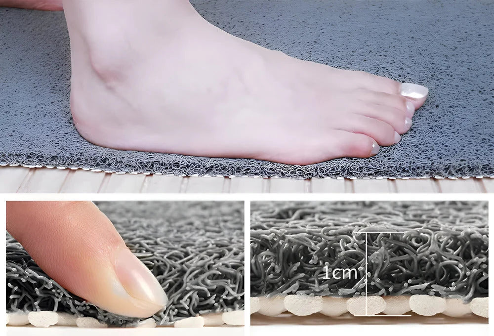 Non-Slip Shower Bath Mat – PVC construction, water-draining surface