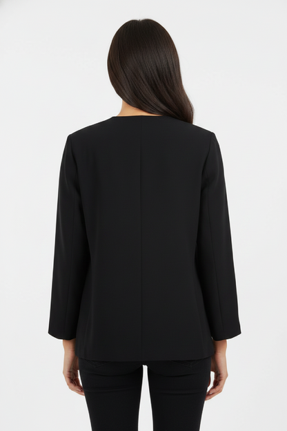 Blazer Women - Oversized Tie Front Blazer