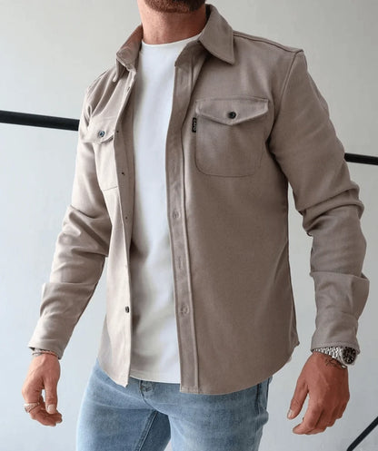 Overshirt Men - Slim Fit with Two Front Pockets