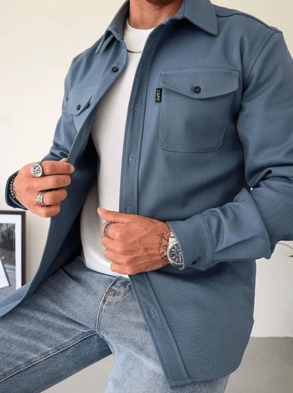 Overshirt Men - Slim Fit with Two Front Pockets
