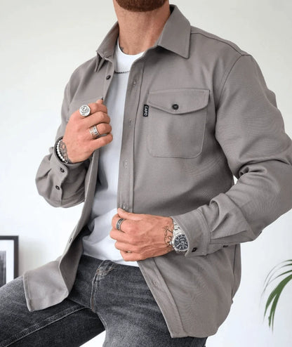 Overshirt Men - Slim Fit with Two Front Pockets