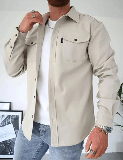 Overshirt Men - Slim Fit with Two Front Pockets