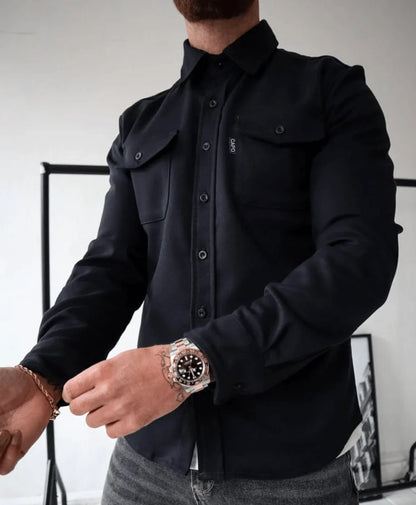 Overshirt Men - Slim Fit with Two Front Pockets