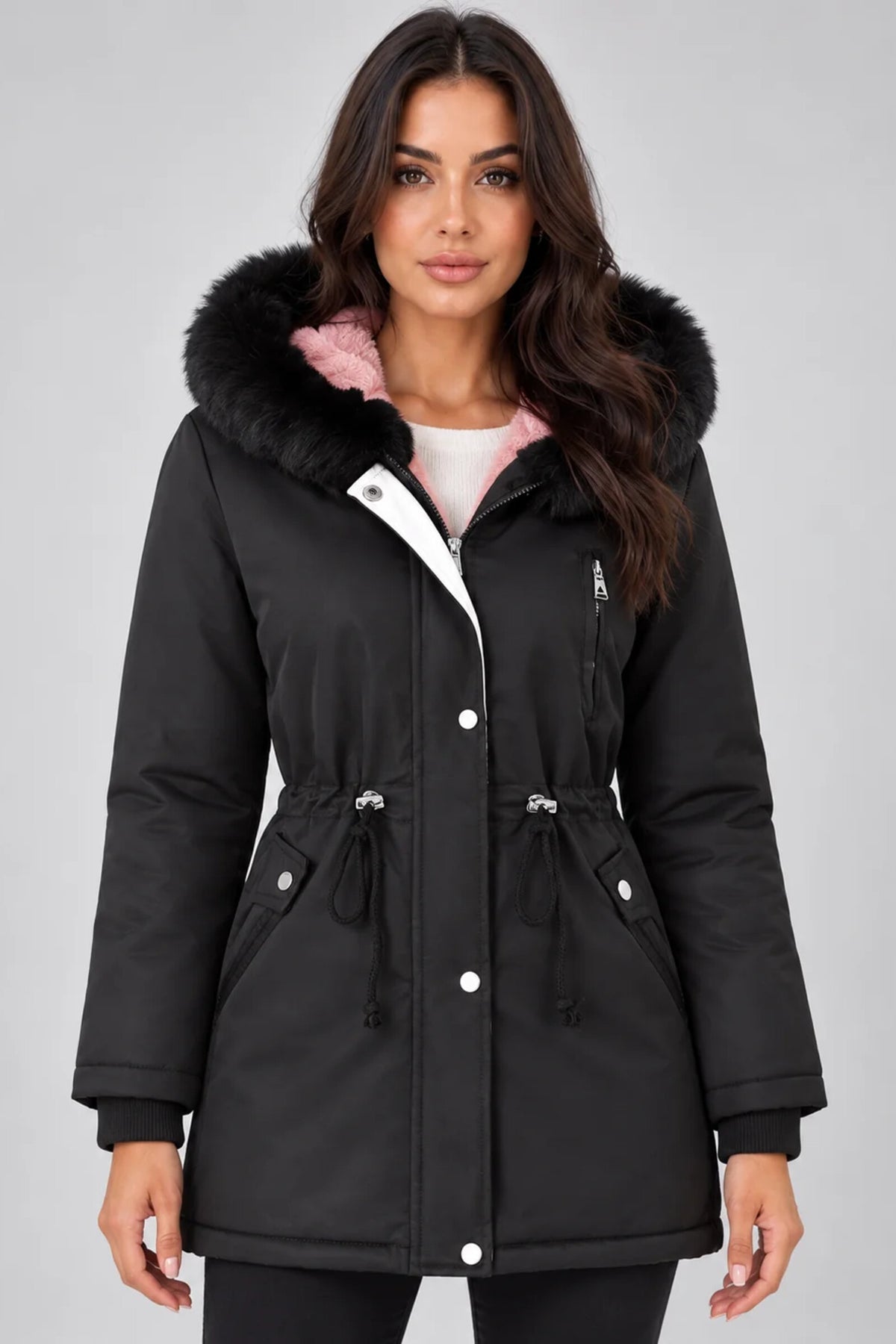Parka Women - Faux Fur Lined Oversized Hooded