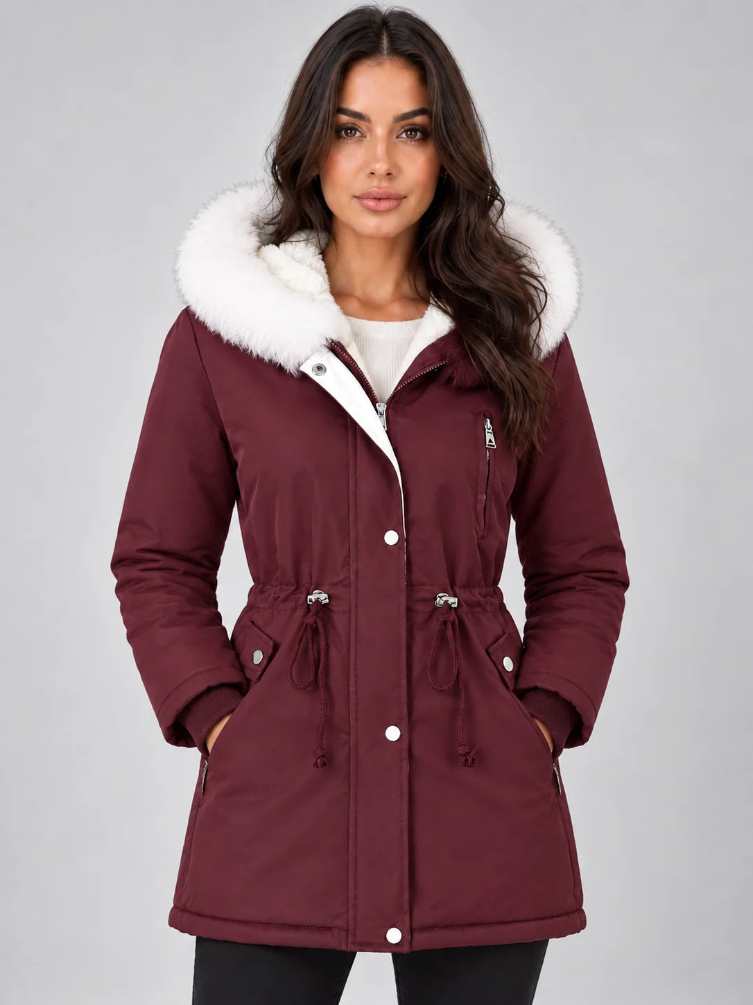 Parka Women - Faux Fur Lined Oversized Hooded