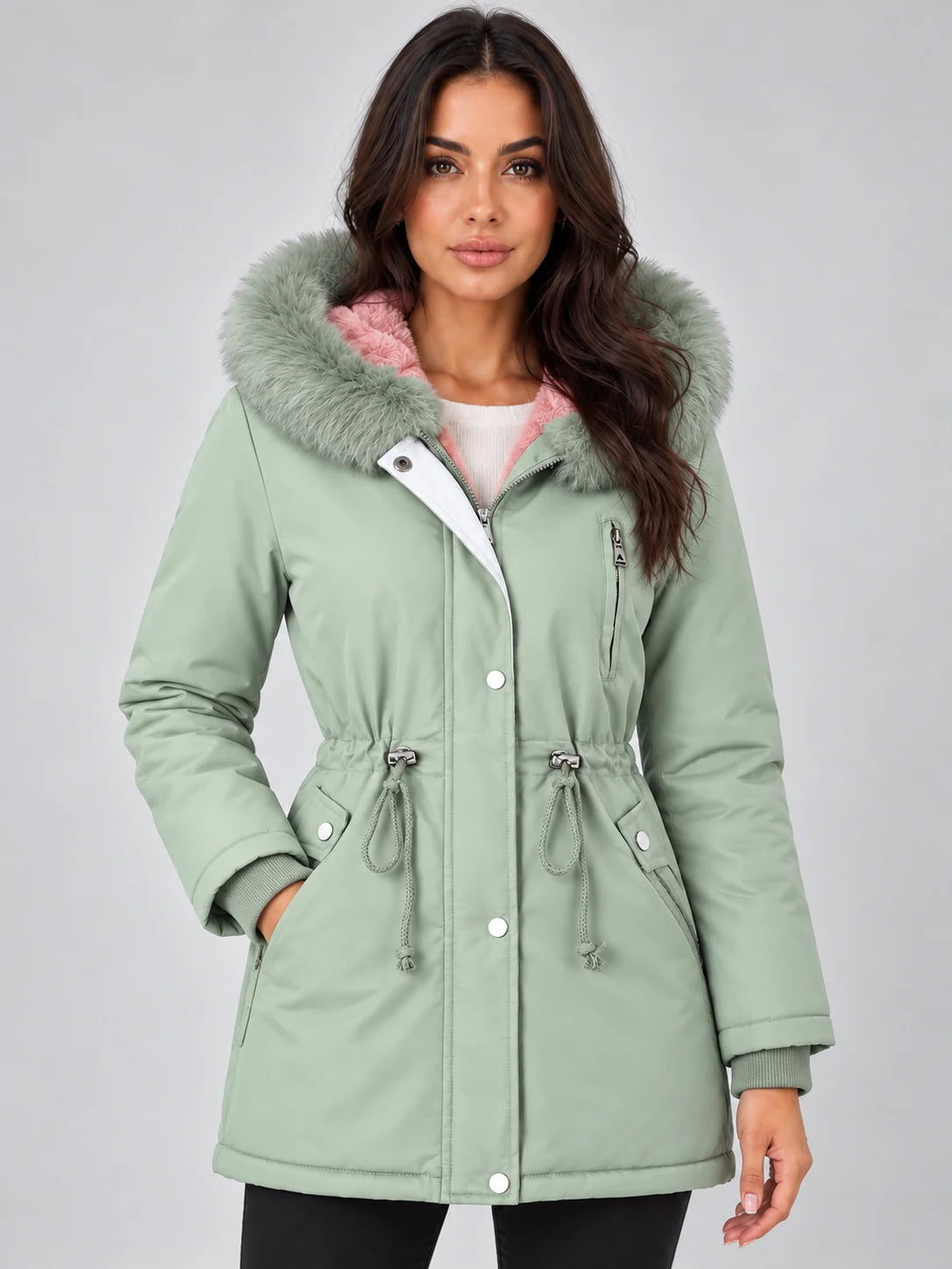 Parka Women - Faux Fur Lined Oversized Hooded