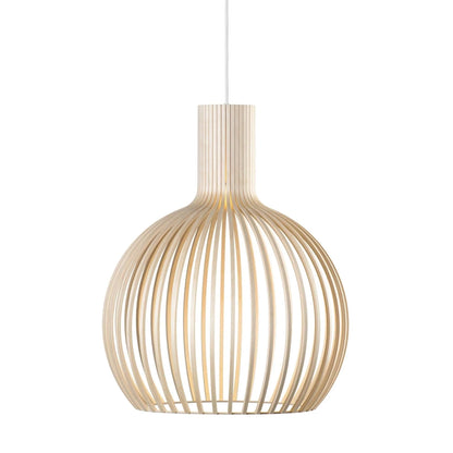 Pendant Light – wooden shade, adjustable height, vintage style